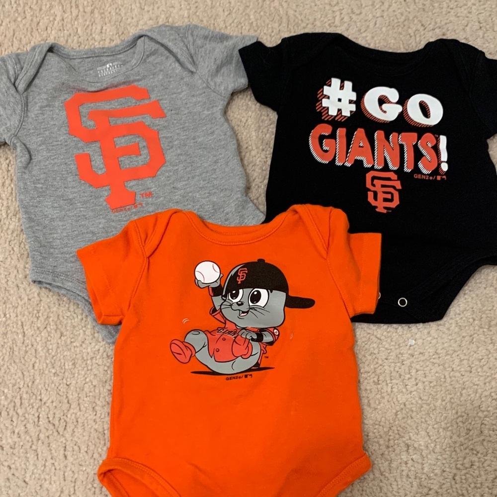 San Francisco Giants Baby Onesies Set 3/6 months